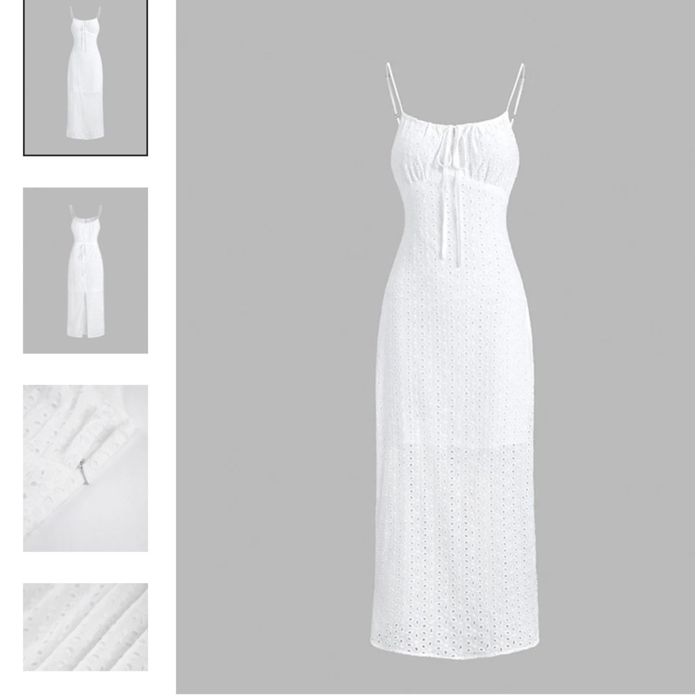 Eyelet Midi Dress By Commense Size L